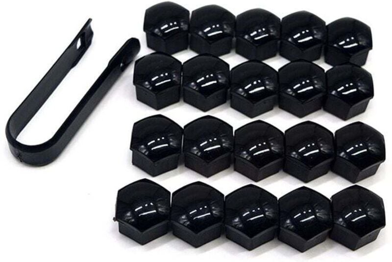 XVX - 20 pezzi 17 mm tappi per dadi ruota, copridadi per bulloni ruota, copridadi esagonali per pneumatici con set di st...