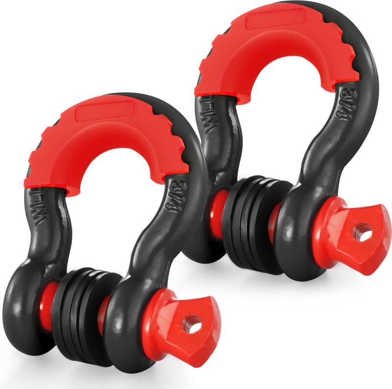 3/4 Zoll D-Ring-Schäkel, 2er-Pack Schäkel aus legiertem Stahl, 28,5 Tonnen Bruchfestigkeit, mit 7/8 Zoll Schraubstift, I...