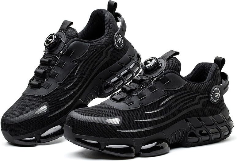 Große, pannensichere Herren-Schutzschuhe mit Stahlkappe und drehbarer Schnalle, bequeme rutschfeste Turnschuhe -40