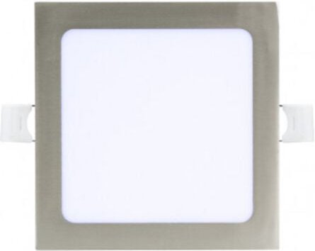 Fabrilamp - fab 146981203 Downlight Basalt 12w 65000k Nickel Quadratisch 1080lm 2,5x17x17 Cm Ausschnitt 15,5x15,5 Cm