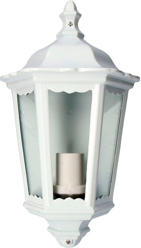 Wandleuchte aus Aluminium und Glas, IP44, E27, 100 W, weiße Farbe, 25 x 12 x 43 cm, Modell Milan EDM