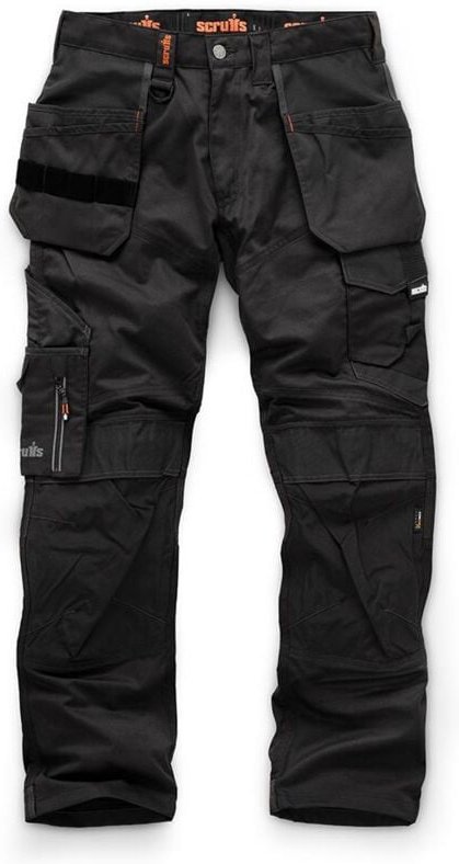 Scruffs - Arbeitshose mit Holstertaschen"Trade", schwarz Größe 24 kurz