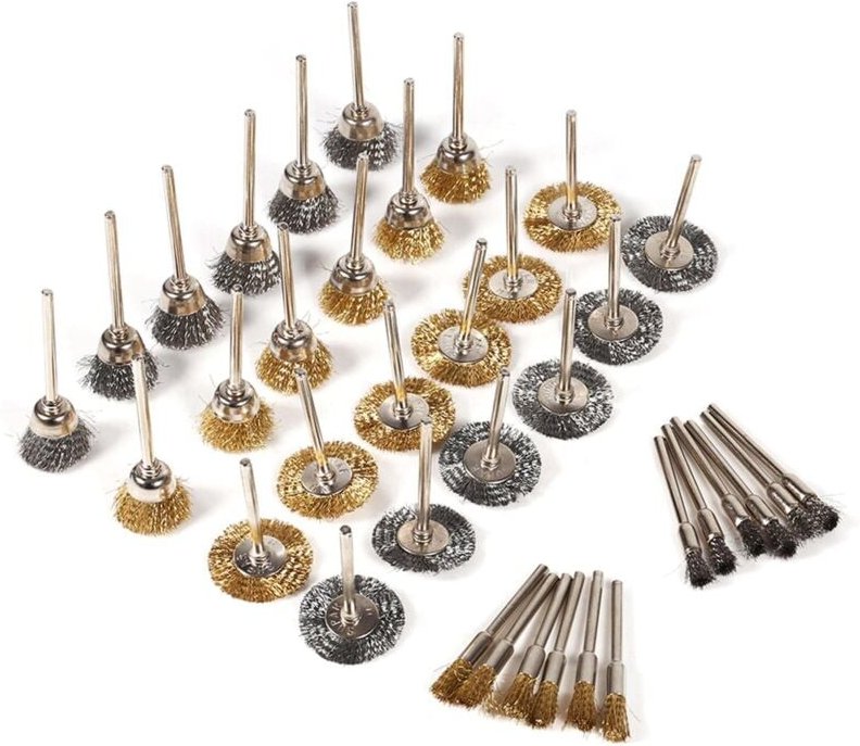 Ej.life - 36-Teiliges TellerbüRsten-Set,Rotationswerkzeug Stahldraht-RundbüRsten-Set,Zum Polieren Und Schleifen,Geeignet...