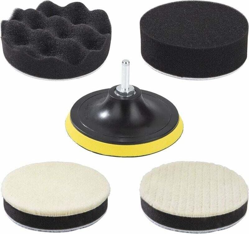 Thumbnail - Polierschwamm-Set zum Polieren und Polieren von Autos, Polierpads mit Bohradapter, 125 mm/5 Zoll, Polierscheibe, Polierp...