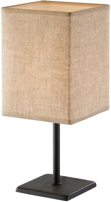 Fischer Leuchten - Tischleuchte Schreibtischlampe Nachttischlampe Metall Leinenschirm h 30 cm