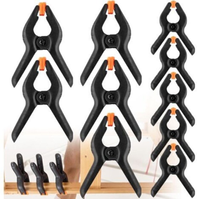 10 Stück Nylon-Federzwingen für die Holzbearbeitung, DIY-Werkzeuge, Schraubzwingen, für Holzbearbeitung, Fotografie, Kun...