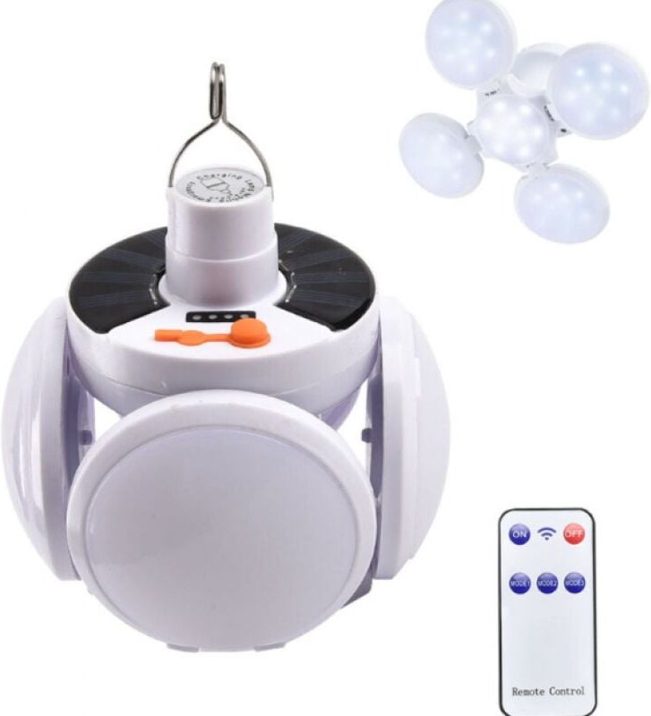 Wasserdichte LED-Campinglaterne, 1600 mAh Solarlicht, über usb wiederaufladbar, 5 Beleuchtungsmodi, 360° faltbar, geeign...