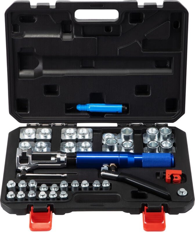 72485-PRC Hydraulisches Bremsleitung Bördelgerät 30-teilig Bördelwerkzeug Hydraulic flaring tool mit 45° Bördelkegel / 1...