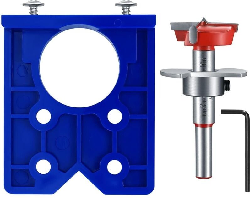35 mm Scharnierlehre, Bohrlehre für verdeckte Scharniere, Bohrbuchsensatz, Bohrführung für Schrankscharniere, Montagepla...