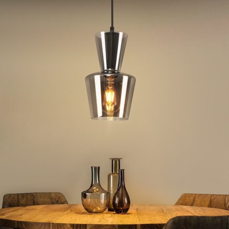 Thumbnail - Gbly - Pendelleuchte Esstisch Hängelampe Wohnzimmer - 1 Flammig Esstischlampe E27 Glas Hängeleuchte Schlafzimmer Pendell...