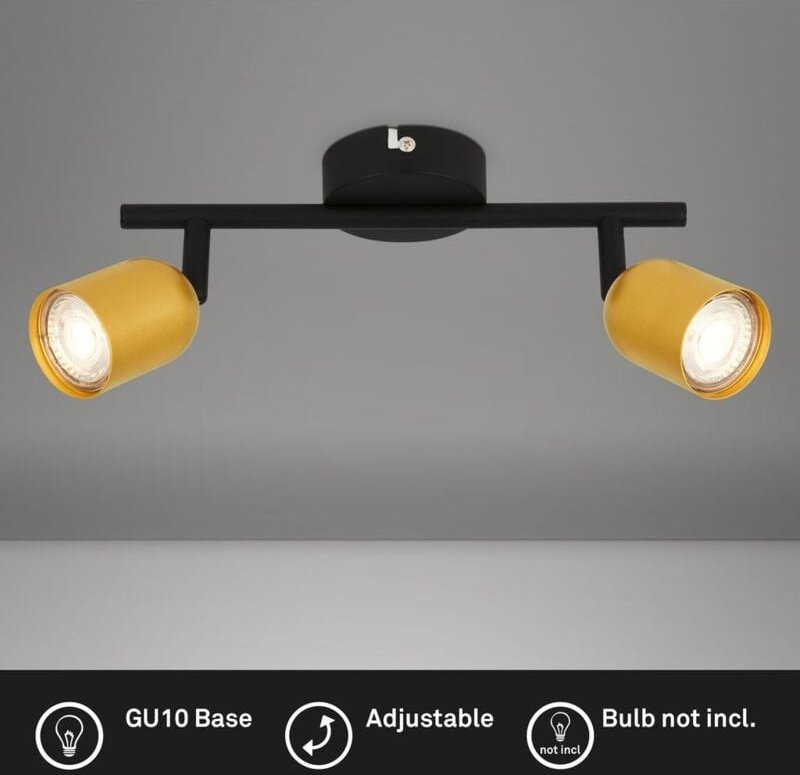 Briloner - Spotleuchte Deckenleuchte Deckenstrahler Wandleuchte Schwenkbar Schwarz-Gold