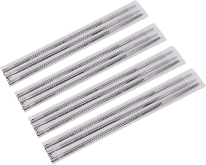 Beijiyi - 12 Stück 4 mm kreisförmiger Kettensägenschärfer, Kettensägenschärfer für Holzbearbeitung, Schärfwerkzeuge