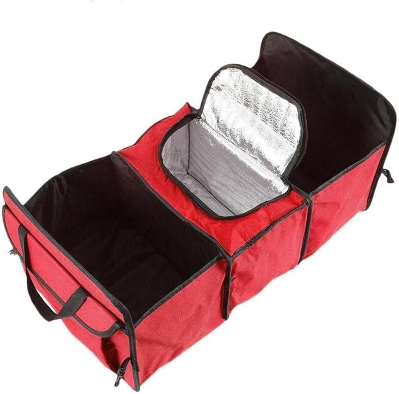 Faltbarer kofferraum organizer - rot