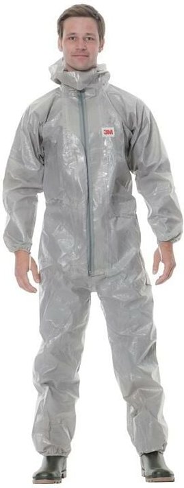 Schutzanzug 4570 Größe xl grau PSA-Kategorie iii - 3M