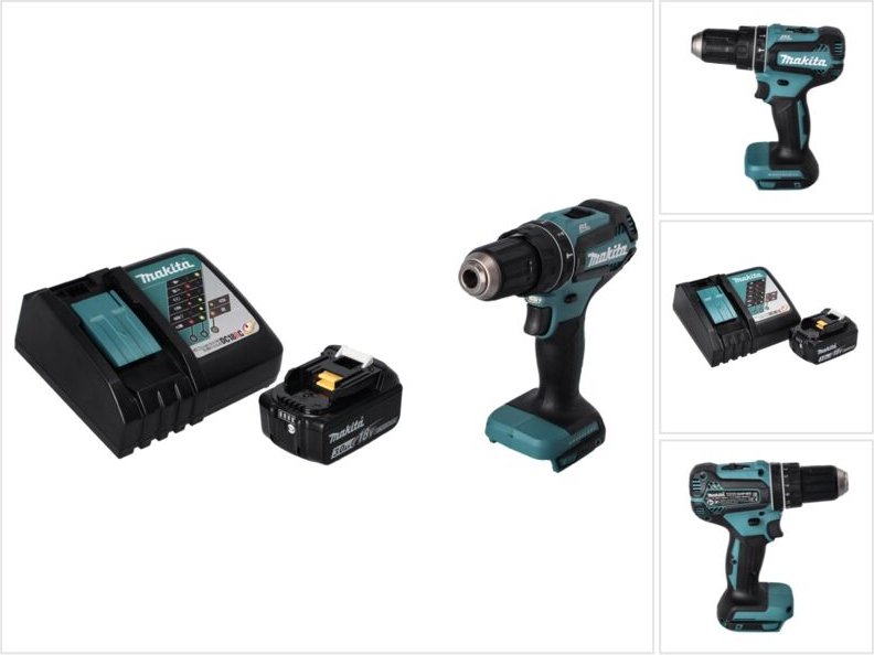 Dhp 485 RF1 Akku Schlagbohrschrauber 18 v 50 Nm Brushless + 1x Akku 3,0 Ah + Ladegerät - Makita