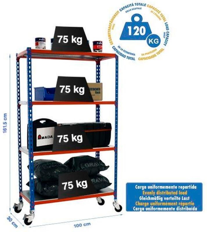 Simonrack Robustes und flexibles blauen Metallregal