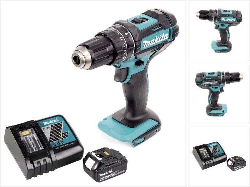 Dhp 482 RG1 Akku Schlagbohrschrauber 18 v 62 Nm + 1x Akku 6,0 Ah + Ladegerät - Makita