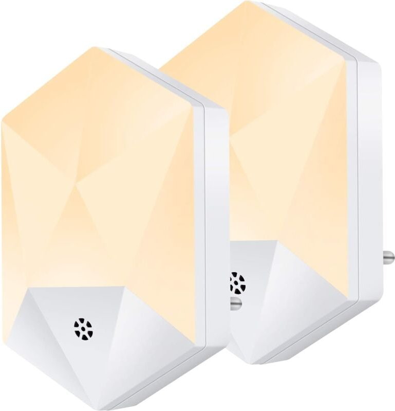 Fitags - LED-Nachtlicht für Kinder, automatisches Plug-and-Play-Nachtlicht für die Steckdose mit Dämmerungssensor, Warmw...