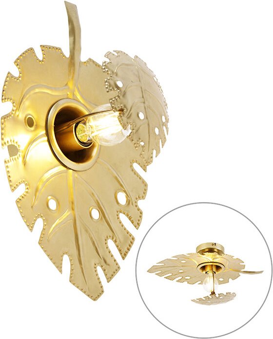 Design Wandleuchte Antik Gold - Carballo