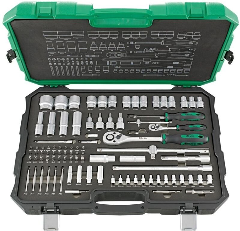 FP - Steckschl.-Grt. 1/4'+1/2' 91tlg. fortis