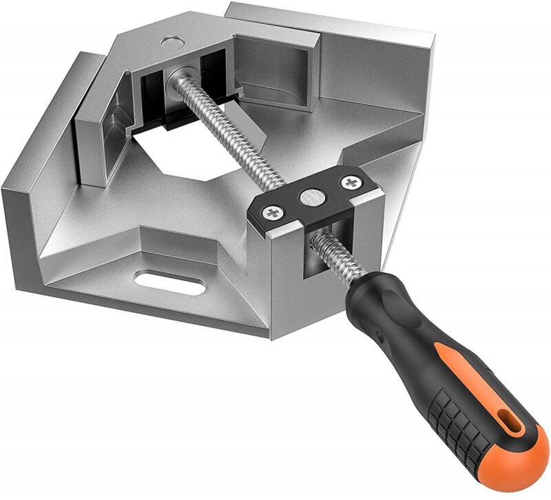 BEBUSINGOTO Rechtwinklige Klemme, 90-Grad-Schraubstock-Schweißklemme aus Aluminiumlegierung mit verstellbarem Griff - Si...