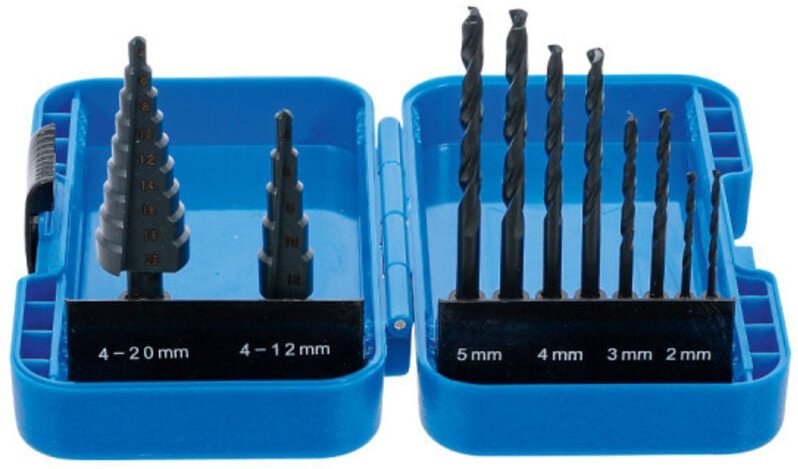Bgs Technic - Stufenbohrer- und Spiralbohrer-Satz hss 4 - 12 / 4 - 20 mm 2 - 5 mm 10-tlg.