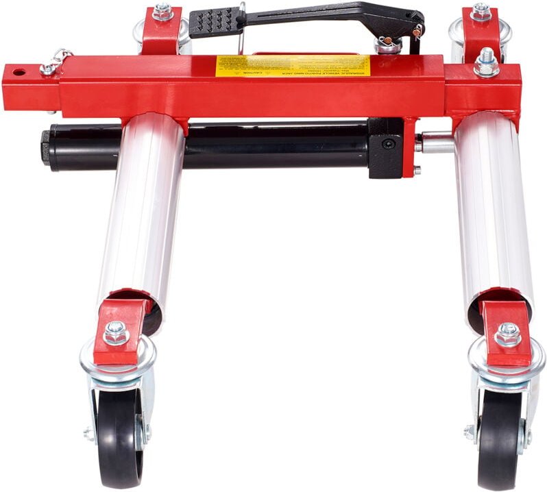 Rollwagen, max. Tragkraft 1500 Pfund, Auto-Rollwagen, 360° drehbare Räder, hydraulischer Wagenheber zur Positionierung s...