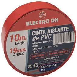 PVC-Isolierband 10mx19mm. rot 04.400/10/R