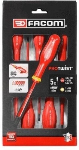 Facom ATD.J5TVEPB Schraubendreher-Set 5-tlg. 1000V