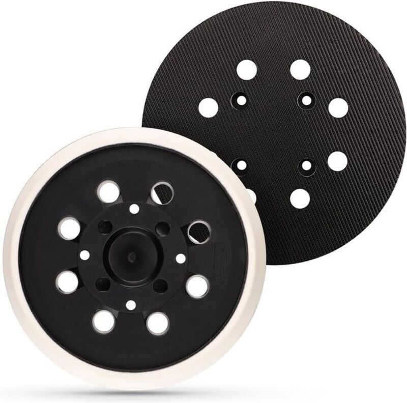 Thumbnail - 2er-Pack 125 mm professionelle Klett-Schleiftellerscheiben, 8 Löcher, kompatibel mit Exzenterschleifer PEX 300 AE und PE...