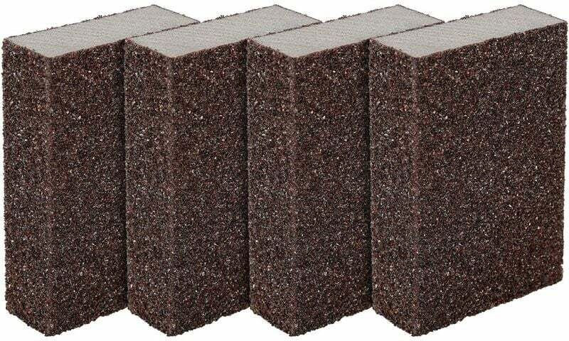 4er-Pack Nass- und Trockenschleifschwämme/-blöcke, grob (Körnung 80–100)