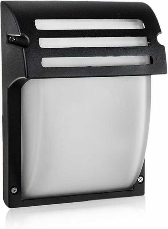 Thumbnail - V-tac - LED-Wandleuchte, E27-Lampenfassung (max. 60 w), schwarzes Satinglas, IP44