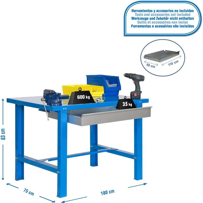 Simonrack Professioneller Blau Arbeitsbank bis 800 kg