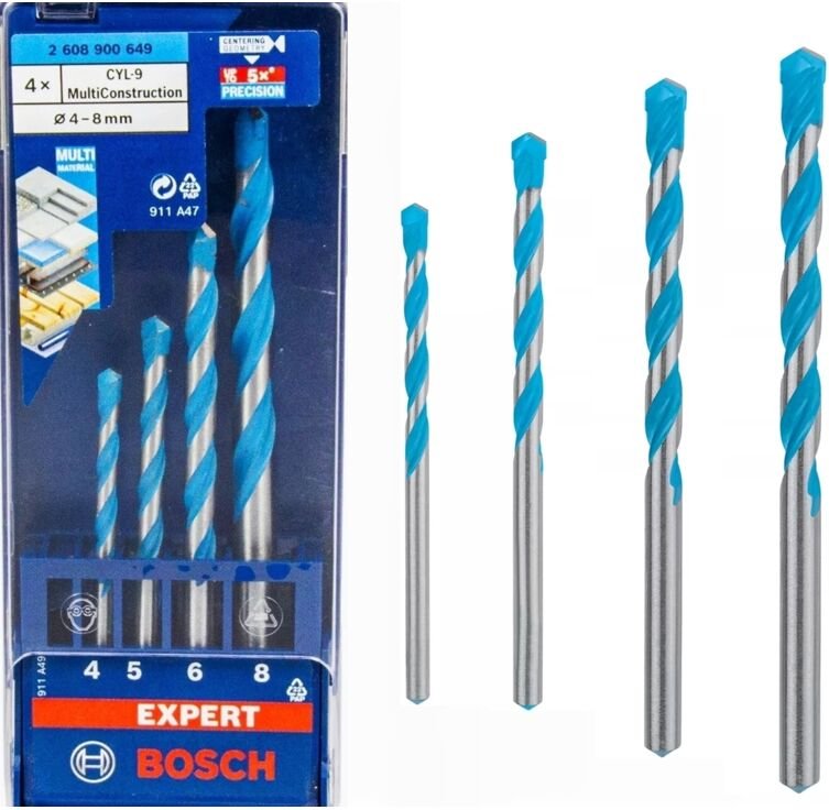 Bosch CYL-9 Mehrzweckbohrer-Set Ø 4/5/6/8 EXPERT MultiContruction
