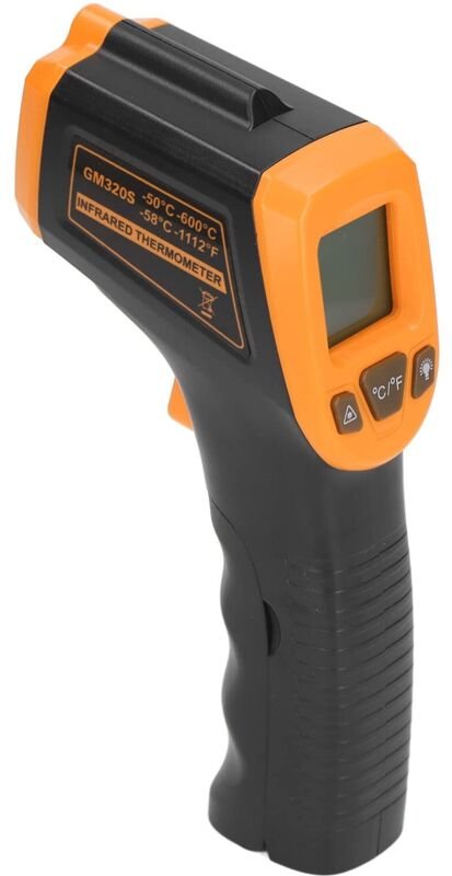 Temperaturmessgerät, berührungsloses Infrarot-Thermometer mit ABS-Gehäuse für Messungen (Orange)