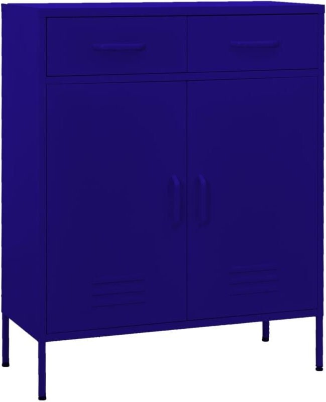 Lagerschrank Marineblau 80x35x101,5 cm Stahl vidaXL