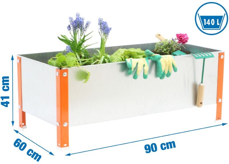 Simonrack SIMONGARDEN URBAN Pflanzkasten orange galvanisiert 140L