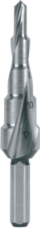 RUKO Stufenbohrer HSS spiralgenutet mit Kreuzanschliff 5 Stufen Ø 4 - 12 mm - 101050-5