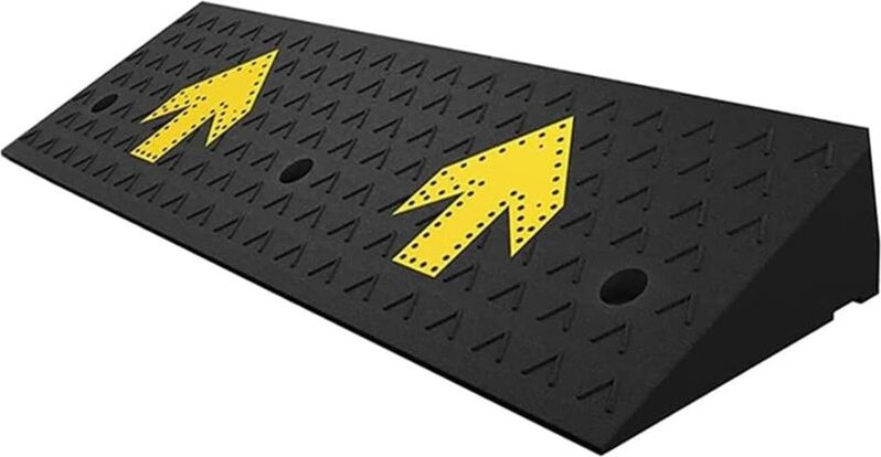 Rampe mit Anhängerbeleuchtung, Laderampen, Gummirampe für Gehwege, Autorampe, rutschfeste Gehwegrampe