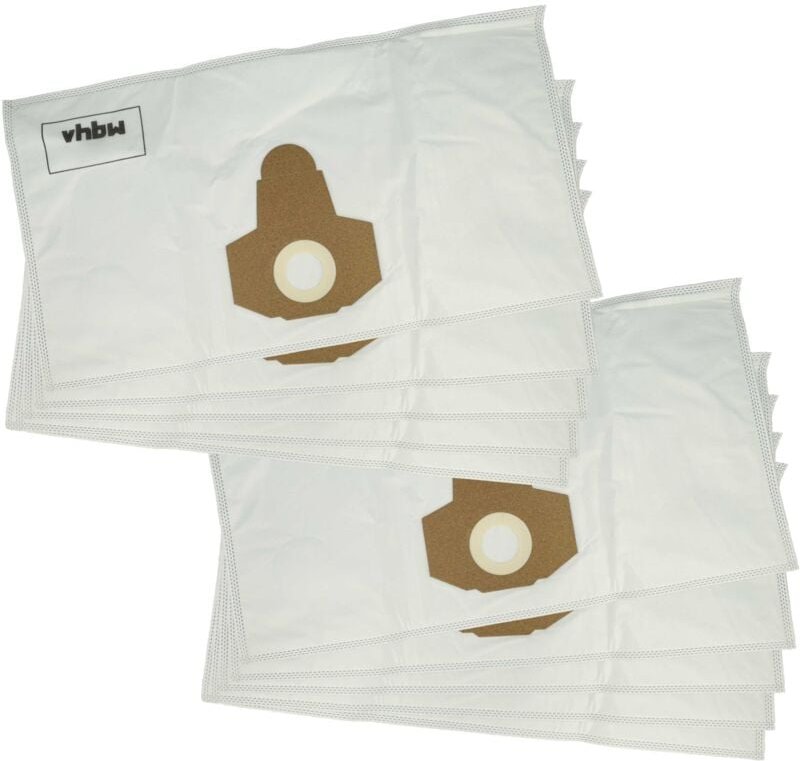 10x Staubbeutel Ersatz für Einhell 23.421.30, 23.511.52, h-ns 1250, b-nt 1250 für Staubsauger - Polyester / Mikrovlies, ...