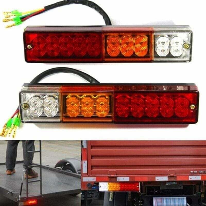 Ulisem 12V LED Anhängerleuchten, Universal LED Rücklichter, 20 LED Rücklichter, Blinker, Rücklicht für Anhänger, LKW, Tr...