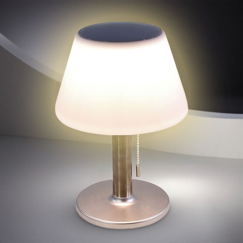 Solar Tischlampe warmweiß - 27 cm - led Gartenleuchte mit 3 Helligkeitsstufen