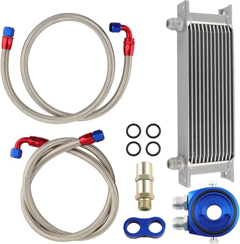 BFO - Universal Zusatz Ölkühler Kit 13 Reihen 13 Row AN10 Anschluss-Set Oil Cooler Kit