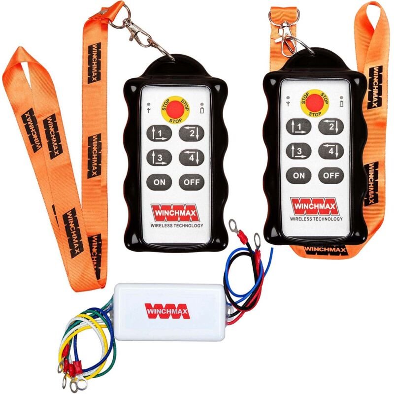 4-Kanal-Windenfernbedienung, kabellos. Zwei HD-Handys, große Reichweite. 12V/24V