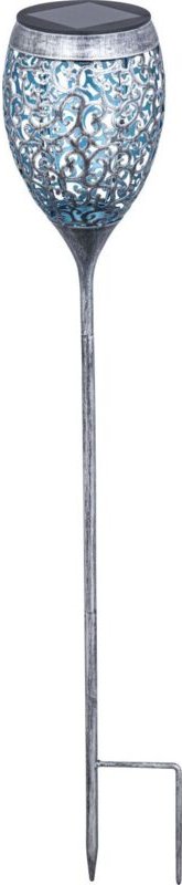 Thumbnail - Trendline - led Solarfackel Ornament 75,5 cm silber Solar-Bodenleuchten