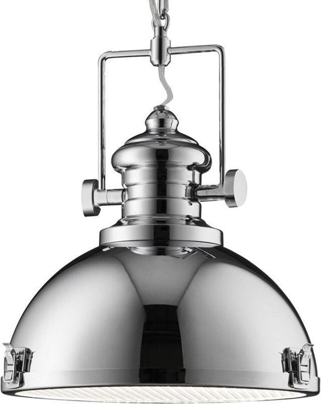 Searchlight - Industrial - 1 Light Dome Deckenanhänger Chrom mit Acryldiffusor, E27