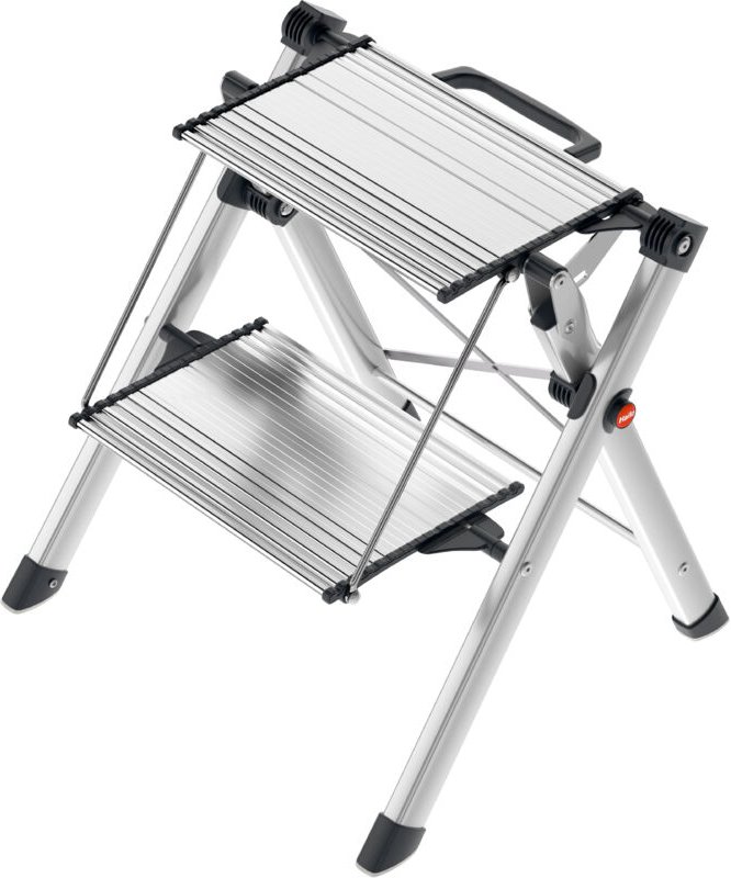 Trittleiter mit 2 Stufen Mini Comfort 45 cm Aluminium 4310-100 Hailo