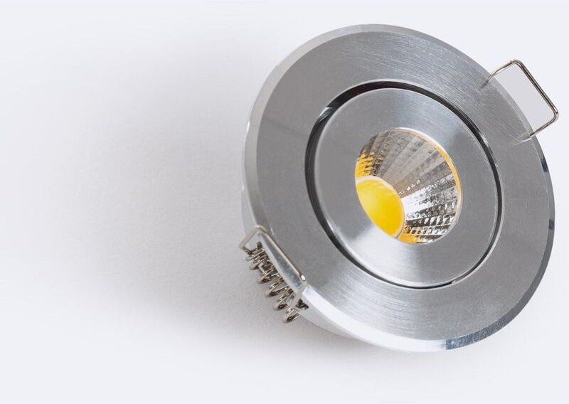 Ledkia - led Downlight Einbaustrahler Rund cob CRI90 Ausschnitt ø 45 mm Silber 4000K Neutralweiß