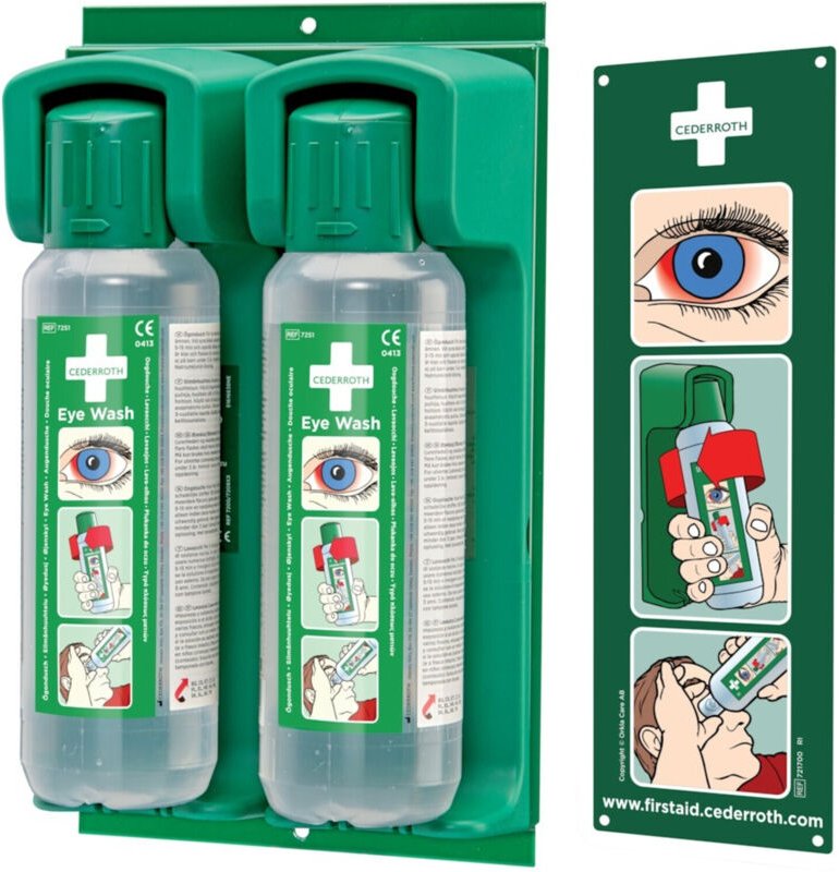 Wandhalter für 2x500 ml Augenspülflasche - Cederroth