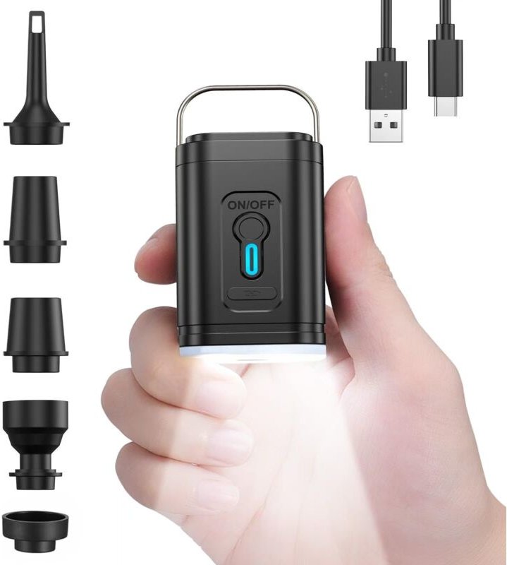 Elektrische Luftpumpe, tragbare Luftpumpe, Aufblas-/Ablasspumpe, ideal für Camping, aufblasbare Matratzen, Luftmatratzen...